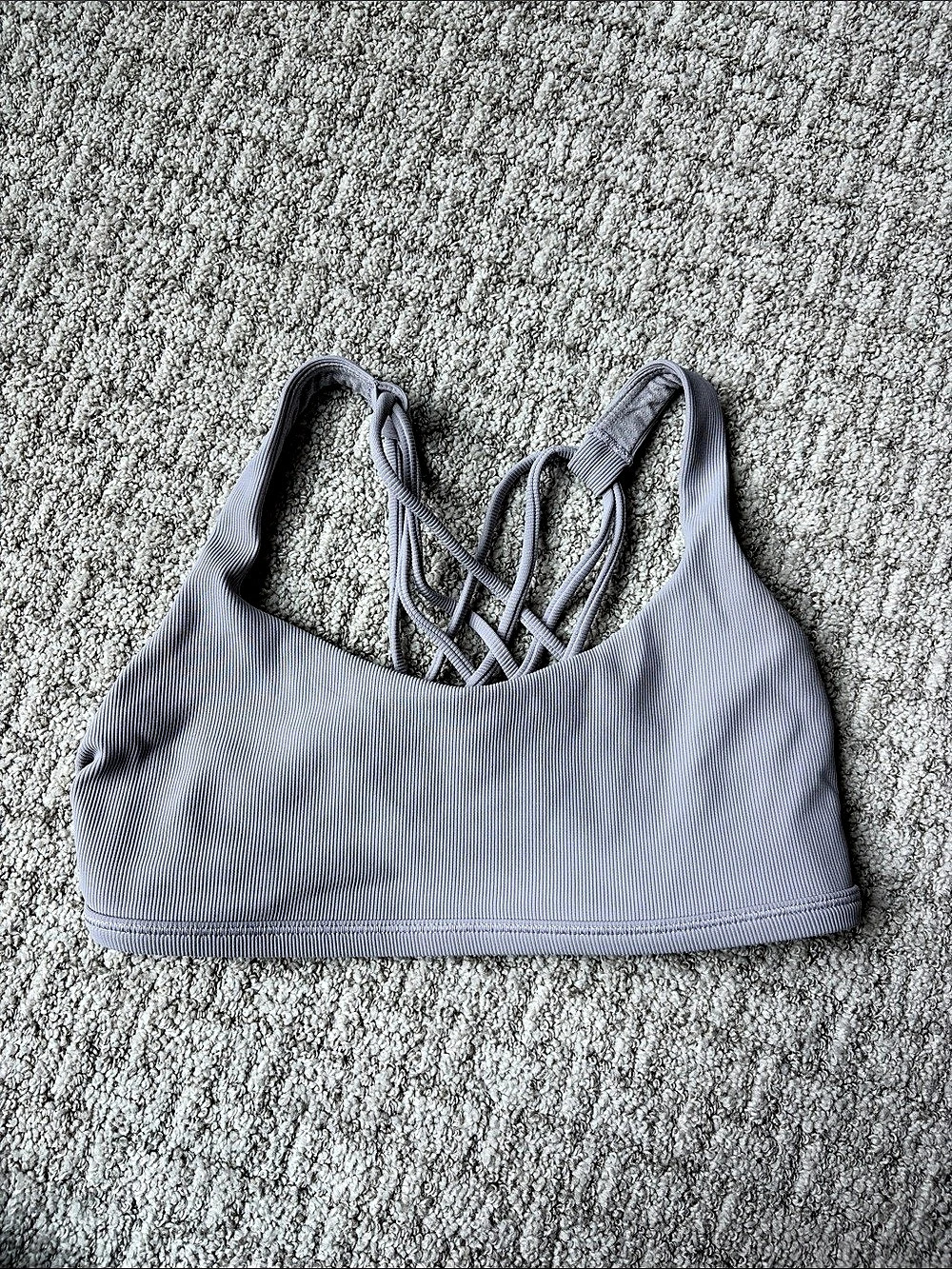 Lululemon Like a Cloud Strappy Longline Ribbed Bra Lilac